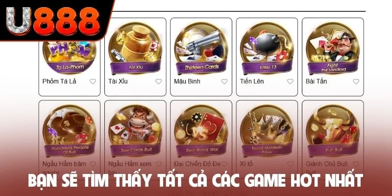 Bạn sẽ tìm thấy tất cả các game HOT nhất