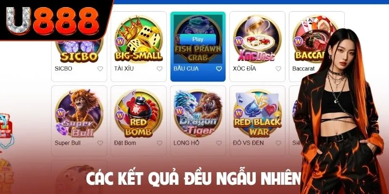 Các kết quả đều ngẫu nhiên
