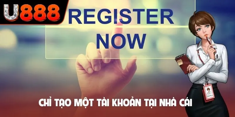 Chỉ tạo một tài khoản tại nhà cái