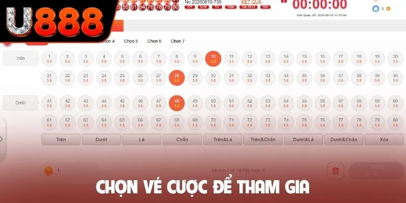 Chọn vé cược để tham gia