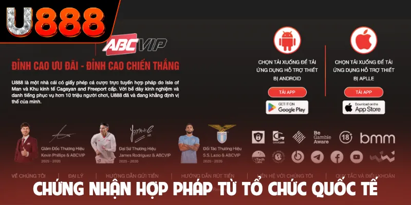 Chứng nhận hợp pháp từ tổ chức quốc tế