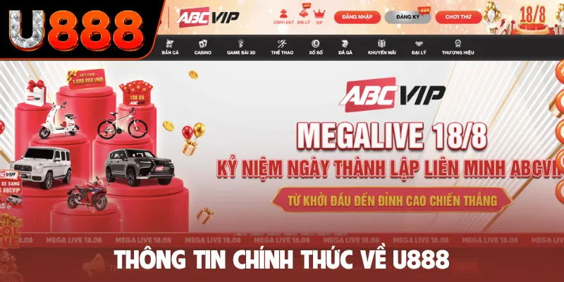 Thông tin chính thức về U888